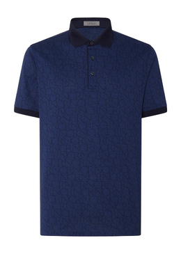 CORNELIANI: Синее поло 
