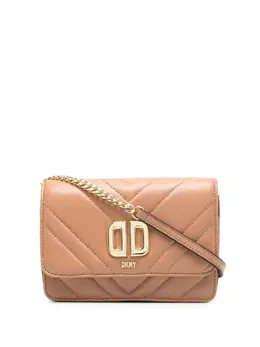 DKNY: Коричневая сумка через плечо 