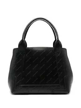 Balenciaga: Чёрная сумка-шоппер 