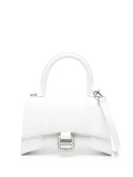 Balenciaga: Белая сумка на руку  Hourglass XS