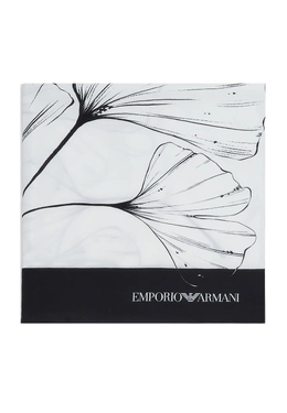EMPORIO ARMANI: Белый шарф 
