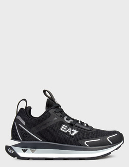 EA7 EMPORIO ARMANI: Чёрные кроссовки 