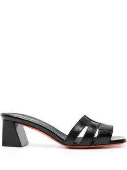 Santoni: Чёрные сандалии 