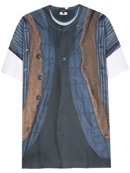 Comme des Garçons Homme Plus: Футболка с принтом 