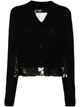 sacai: Кардиган с растительным принтом 