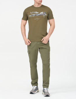 AERONAUTICA MILITARE: Футболка цвета хаки 