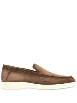 Santoni: Коричневые мокасины 