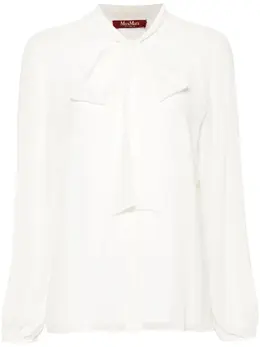 Max Mara: Блуза с бантом 