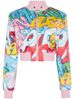 Philipp Plein: Атласная куртка  Graffiti