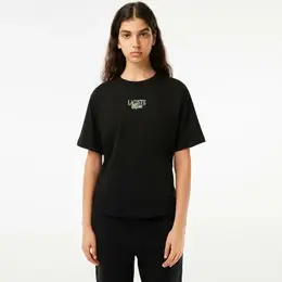 LACOSTE: Чёрная футболка 