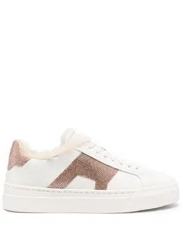 Santoni: Белые кроссовки 