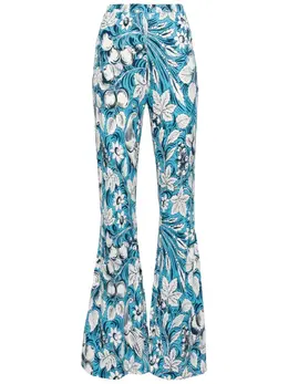 DVF Diane von Furstenberg: Брюки с растительным принтом 