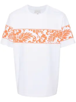 Maison Kitsuné: Футболка с растительным принтом 