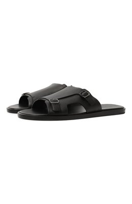 Santoni: Чёрные шлёпанцы 