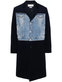 Alexander McQueen: Однобортное пальто  Hybrid