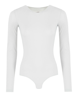 MM6 Maison Margiela: Серый боди 