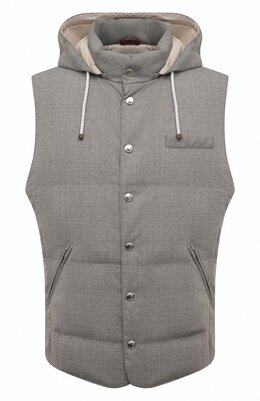 Brunello Cucinelli: Серый жилет 