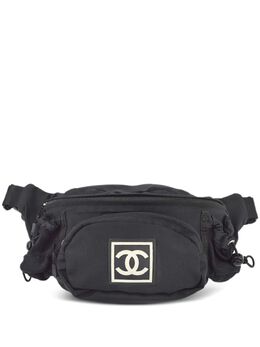 CHANEL Pre-Owned: Чёрная поясная сумка 
