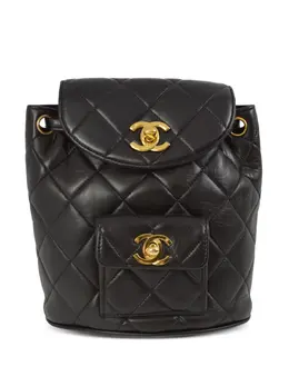 CHANEL Pre-Owned: Чёрный рюкзак 