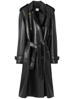 Burberry: Двубортный плащ 