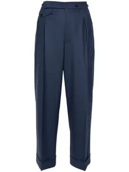 Victoria Beckham: Голубые брюки 