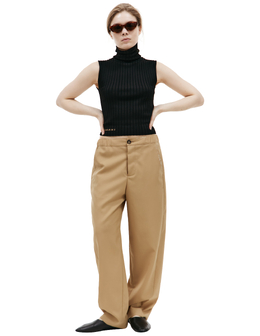 Marni: Бежевые брюки 