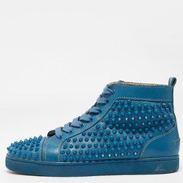 Christian Louboutin: Голубые кроссовки 
