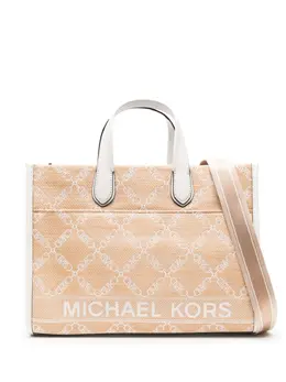 Michael Michael Kors: Бежевая сумка-шоппер 