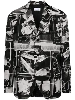 Off-White: Пиджаки с принтом 