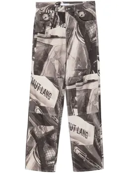 Helmut Lang: Джинсы с принтом 