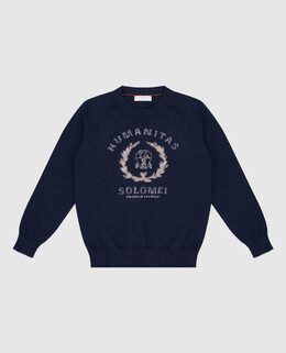 Brunello Cucinelli: Синий свитер 