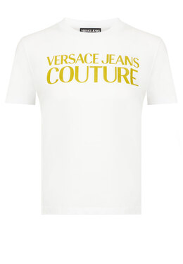 VERSACE JEANS COUTURE: Белая футболка 