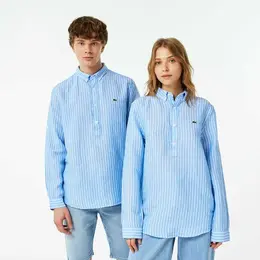 LACOSTE: Голубая рубашка 