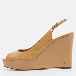 Tory Burch: Бежевые сандалии 