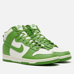 Nike: Зелёные кроссовки  Dunk High