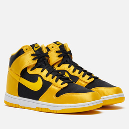 Nike: Жёлтые кроссовки  Dunk High