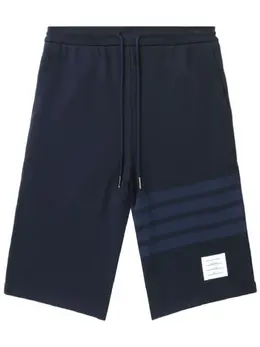 Thom Browne: Синие шорты  4-Bar