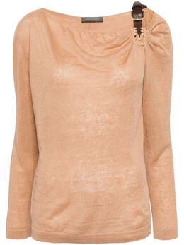 Alberta Ferretti: Льняной топ 