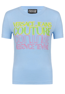 VERSACE JEANS COUTURE: Голубая футболка 