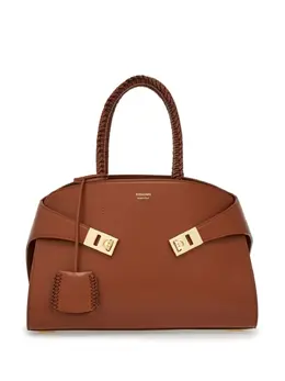 Ferragamo: Коричневая сумка-шоппер 