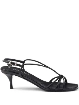 Prada: Чёрные сандалии 