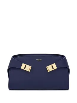 Ferragamo: Голубая сумка через плечо 