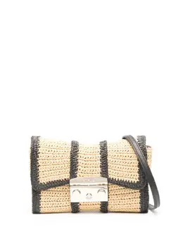 Furla: Бежевая сумка через плечо  Metropolis Mini