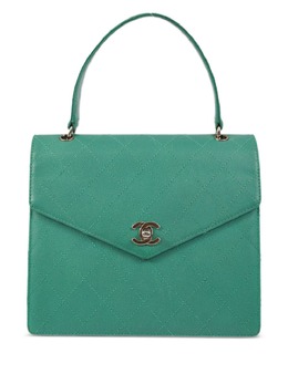 CHANEL Pre-Owned: Зелёная сумка 