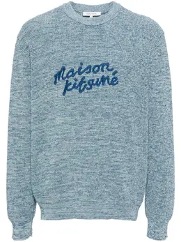 Maison Kitsuné: Голубой свитер 