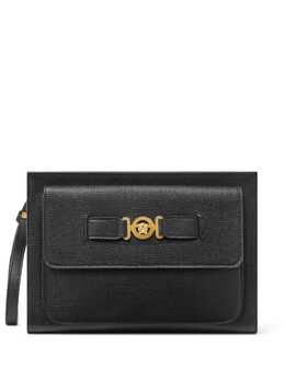 Versace: Чёрный клатч  Medusa Biggie