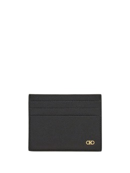 Ferragamo: Чёрный картхолдер  Gancini