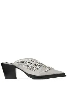 Jimmy Choo: Серебристые сабо 