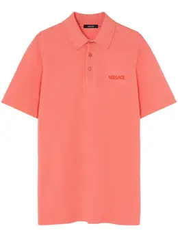 Versace: Розовое поло 