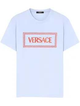 Versace: Светлая футболка 